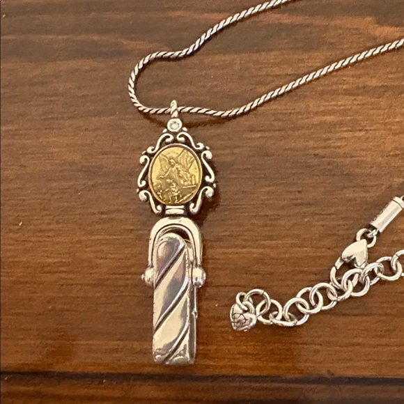 Brighton Jewelry - Brighton Elegant Silver and Gold Guardian Angel Lanyard/Necklace w/ Jewelry Bag